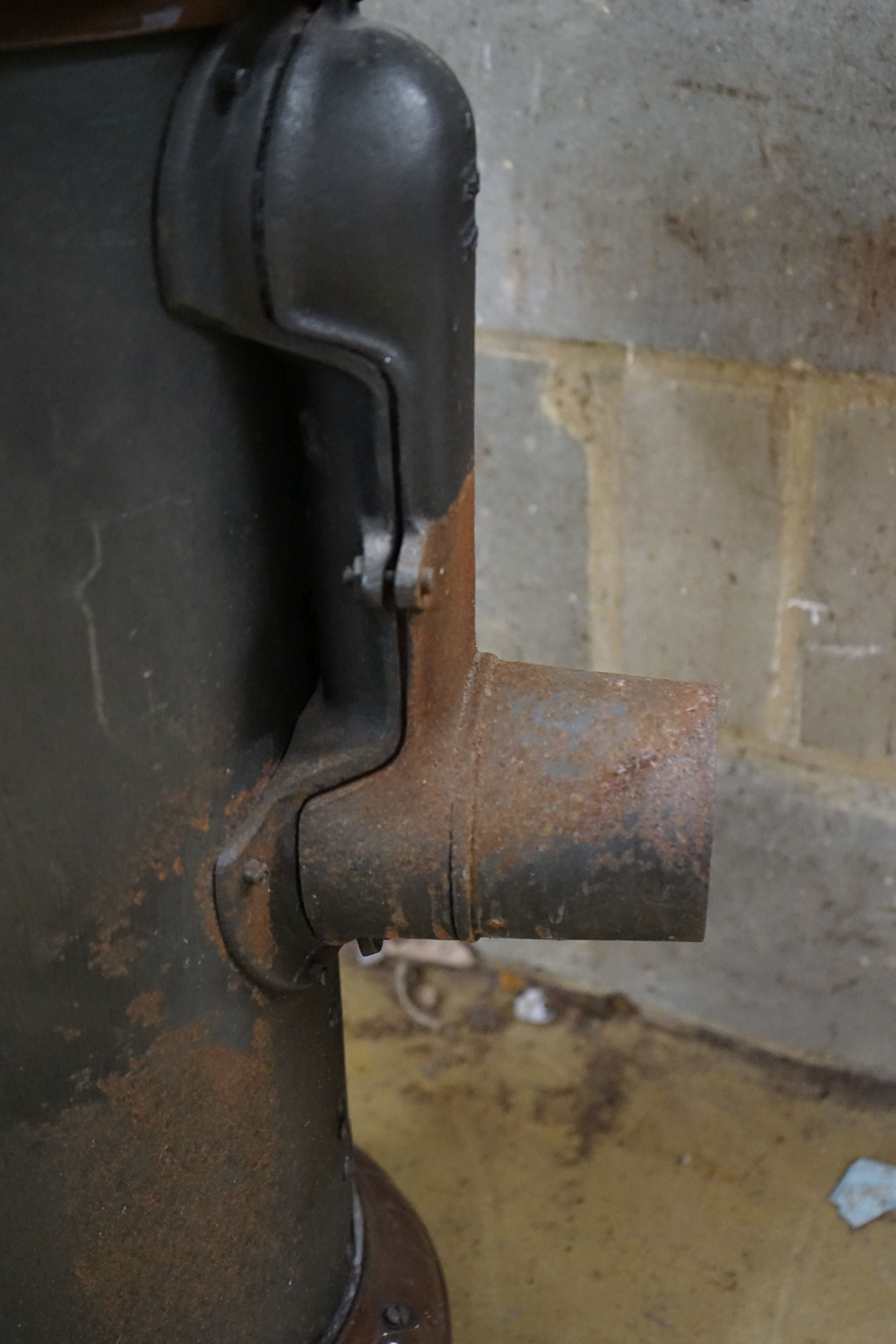 A cast iron stove, height 80cm